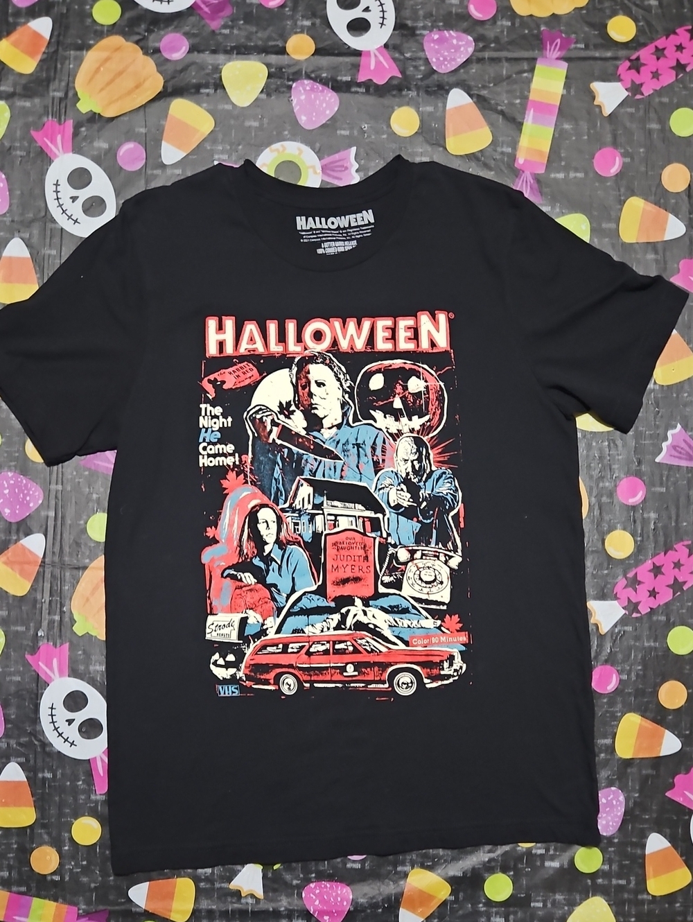 Gutter Garbs John Carpenter Halloween 1978 Movie Graphic T-Shirt Men's Large